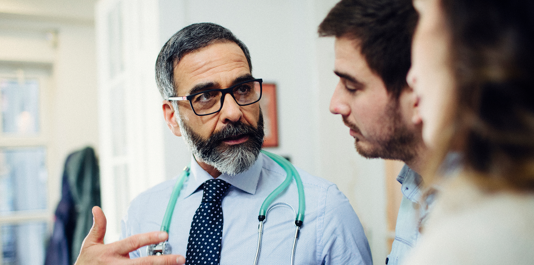 Doctor talking to patient